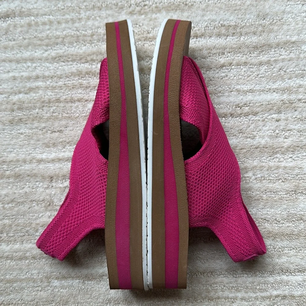Yellow Box Miranda Knit Flatform Wedge Sandal SPORTYB™ Collection Pink Size 6.5 - Picture 9 of 17